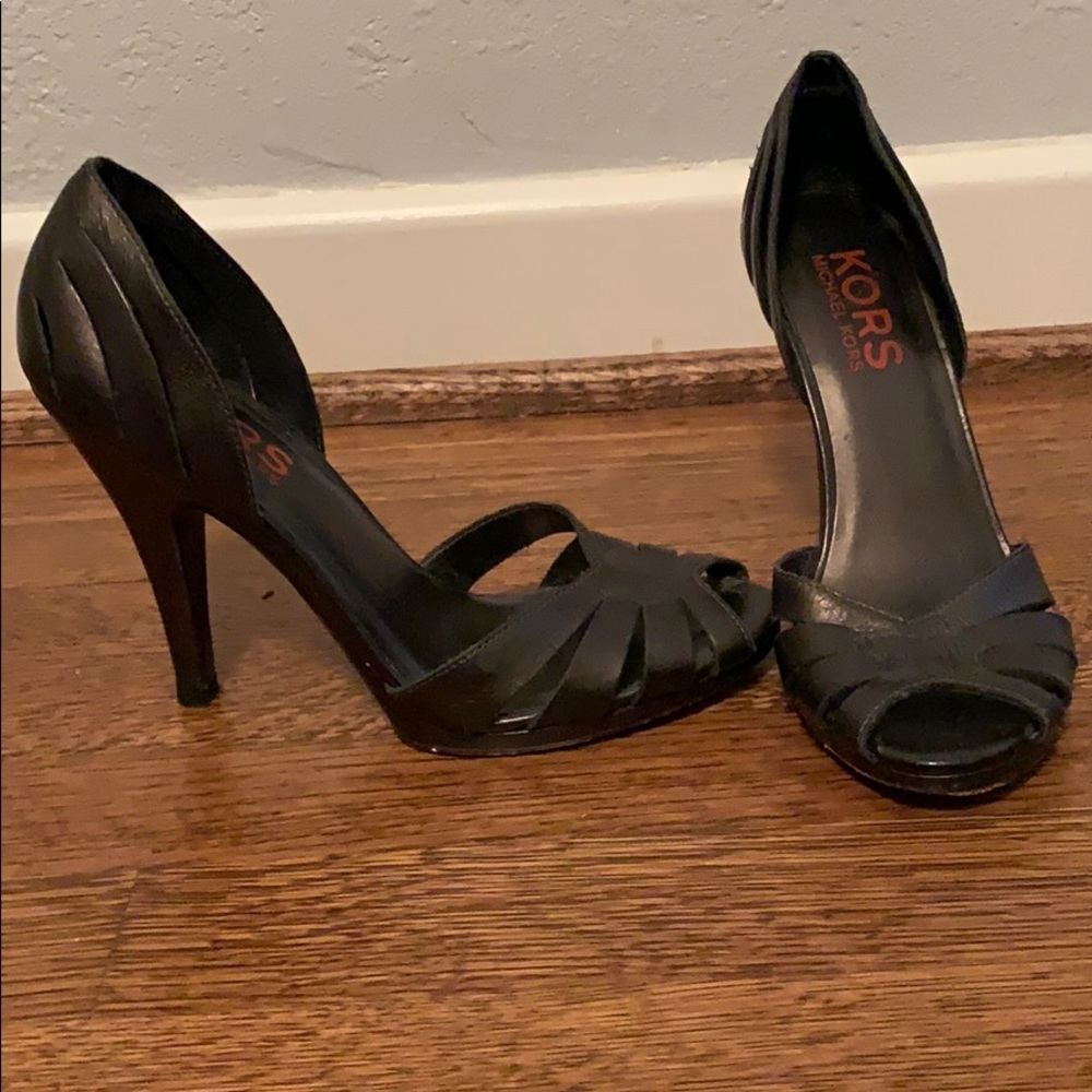KORS bronze heels